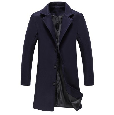 Autumn And Winter New Mens Solid Color Casual Coats