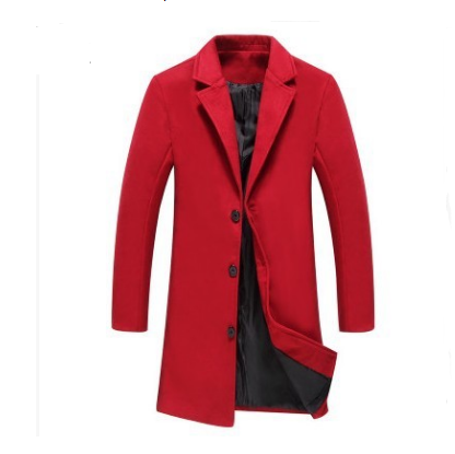 Autumn And Winter New Mens Solid Color Casual Coats
