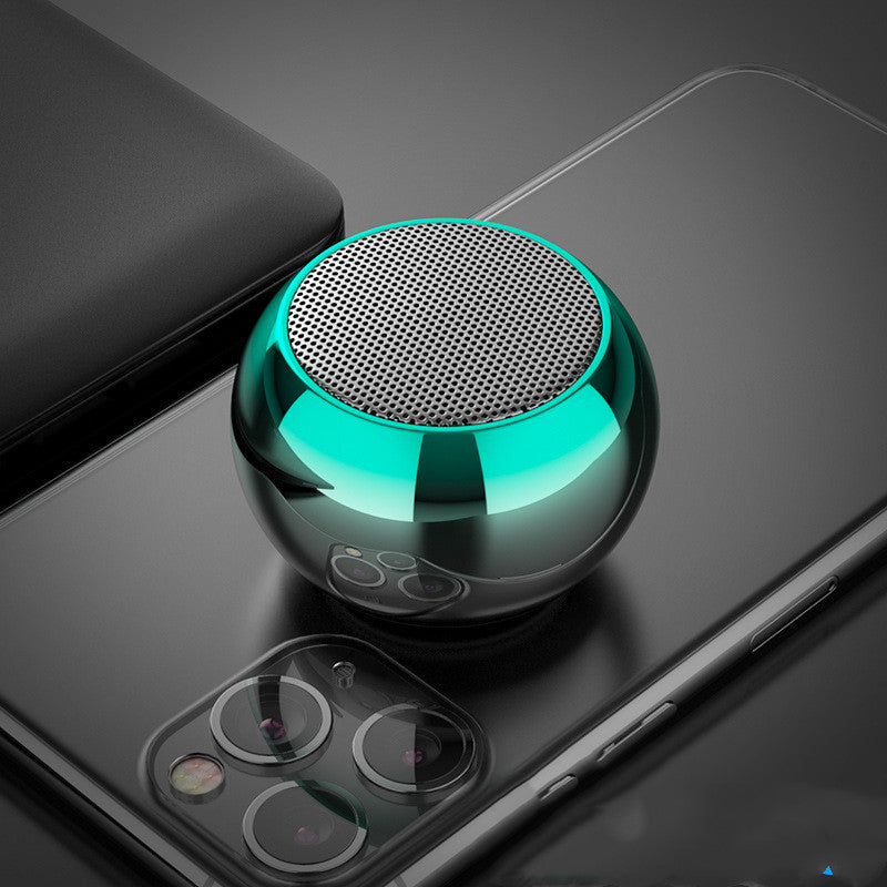 M3 Colorful Wireless Speakers 3D Mini Electroplating Round Steel Cannon Bluetooth Speaker Radio Support U Disk Subwoofer