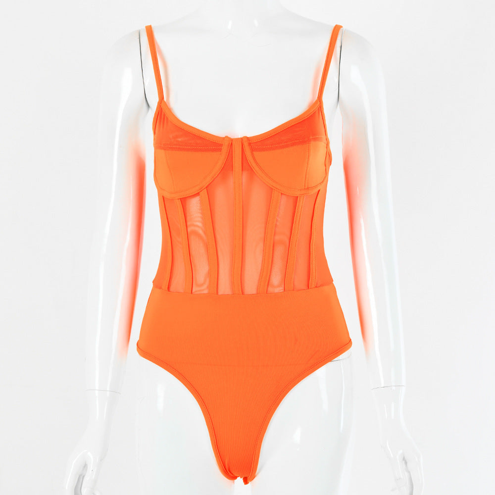 Mesh Hollow BodySuit