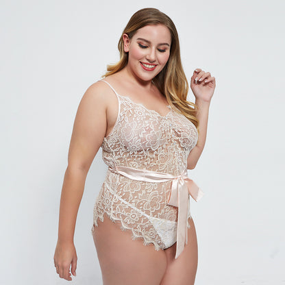 Oversized Lace Lingerie Bodysuit