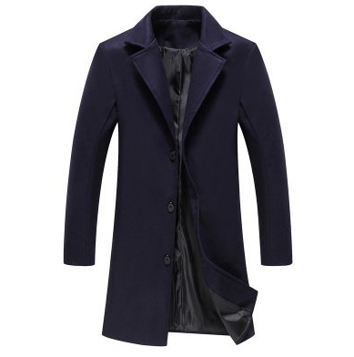 Autumn And Winter New Mens Solid Color Casual  Coats