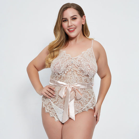 Oversized Lace Lingerie Bodysuit