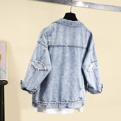 Women's Ripped Denim Jacket