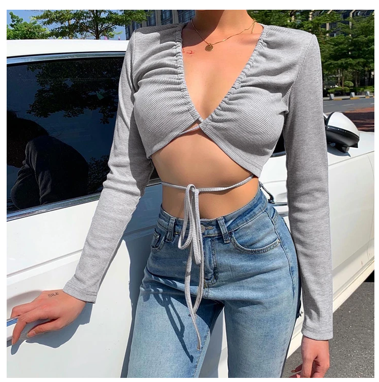 Strapless Crop Top T-Shirt Women Sexy Slim-Fit Short Coat