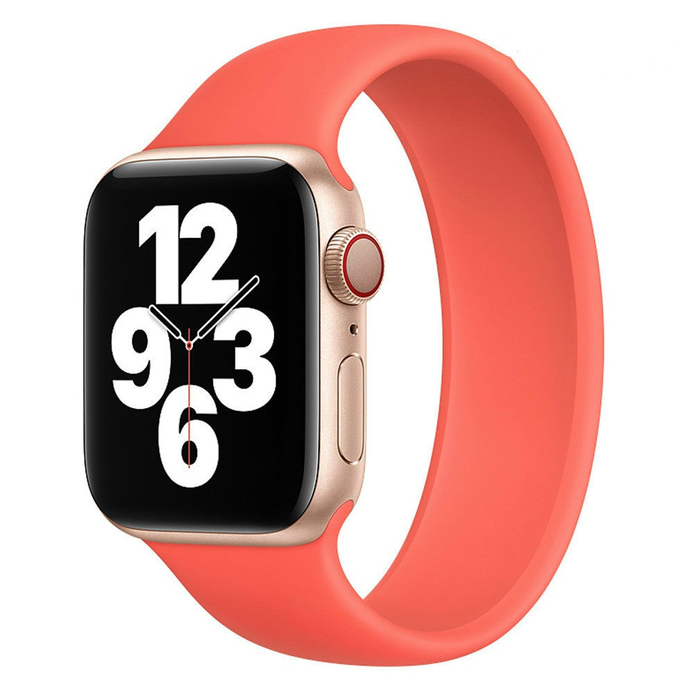 Compatible with Apple, Suitable for Apple Watch Strap iWatch New Elastic One Solid Color Silicone Strap