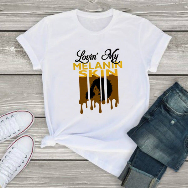 Melanin African Map T-Shirt African Girl