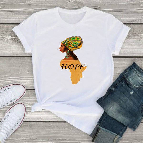 Melanin African Map T-Shirt African Girl