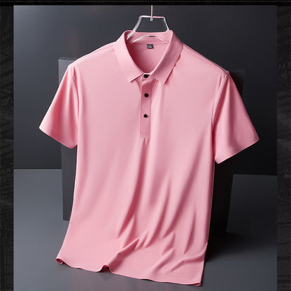 Breathable Lapel Short Sleeved T-Shirt For Men