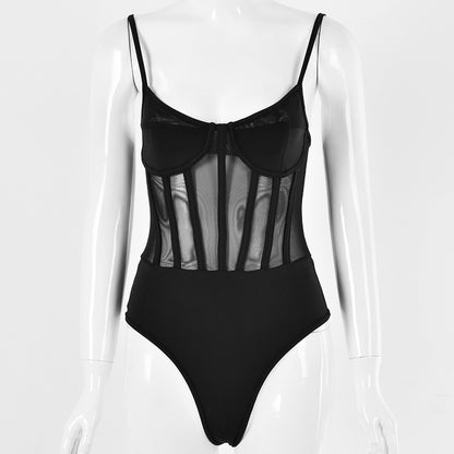 Mesh Hollow BodySuit