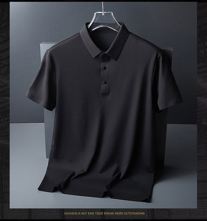 Breathable Lapel Short Sleeved T-Shirt For Men