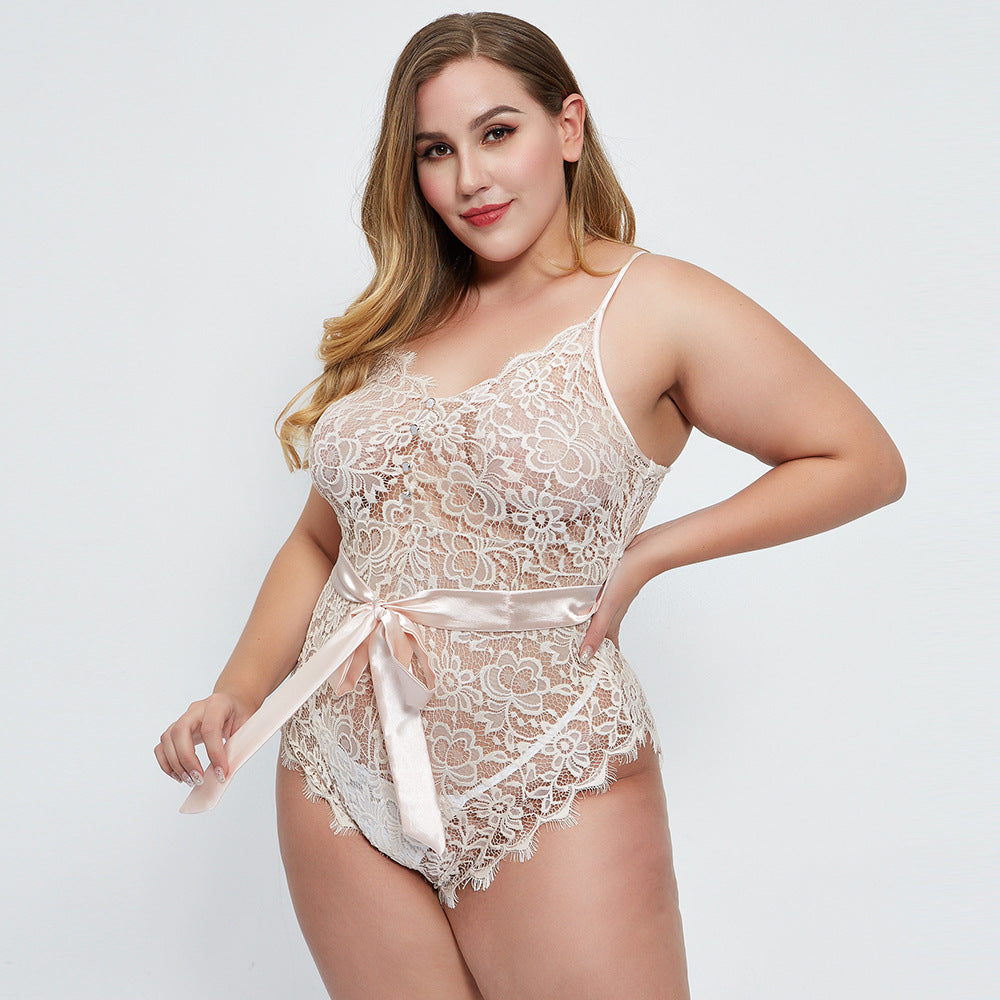 Oversized Lace Lingerie Bodysuit