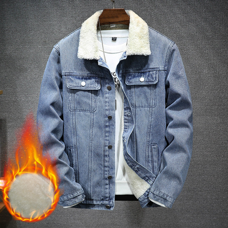 Mens Blue Padded Casual Jacket