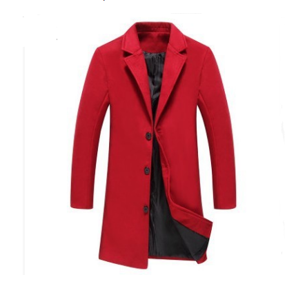 Autumn And Winter New Mens Solid Color Casual  Coats