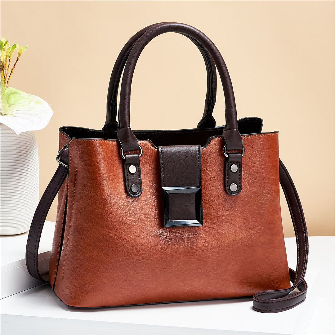 Women Shoulder Bag Big Buckle Handbags