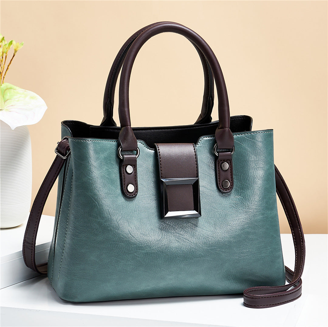 Women Shoulder Bag Big Buckle Handbags