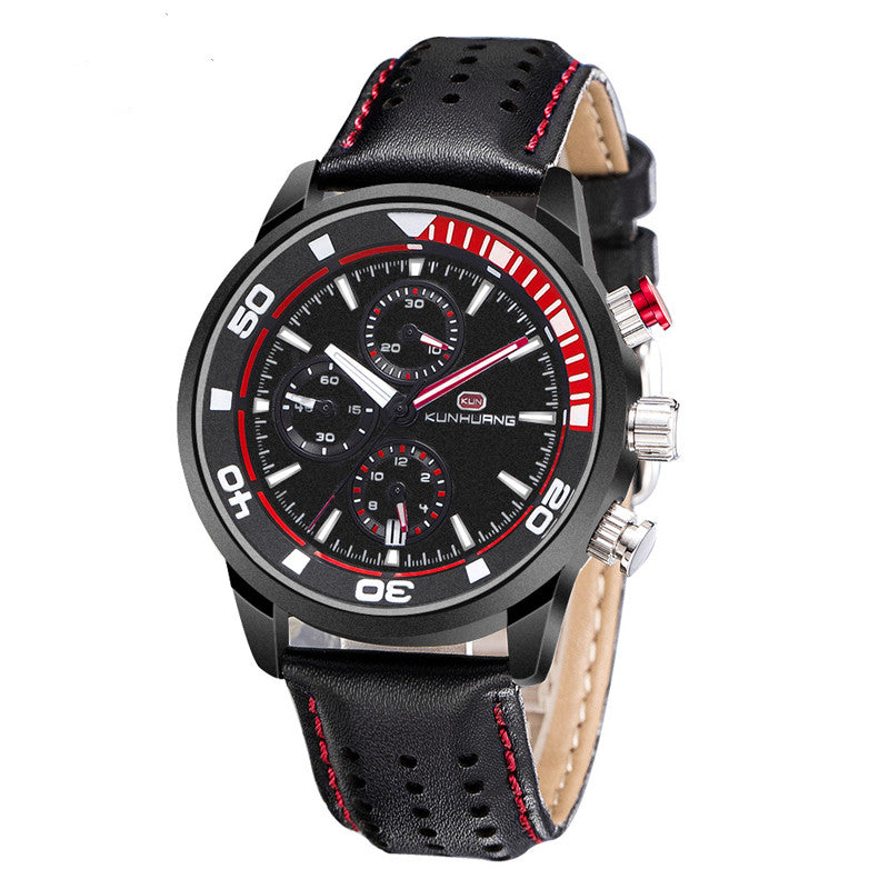 Quartz Men's Three-Eye Six-Pin Watches Man Sports Luminous