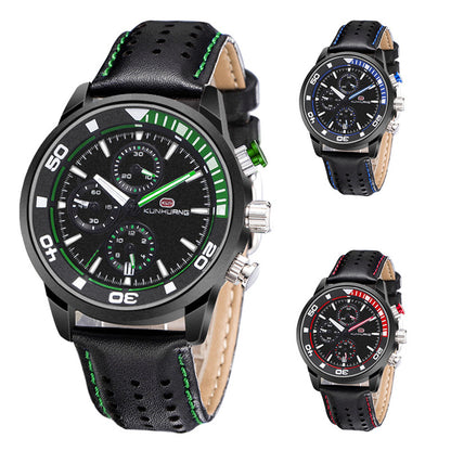 Quartz Men's Three-Eye Six-Pin Watches Man Sports Luminous