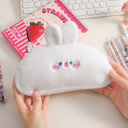 Cartoon Piggy Plush Pen Bag Large Capacity Storage Stationery