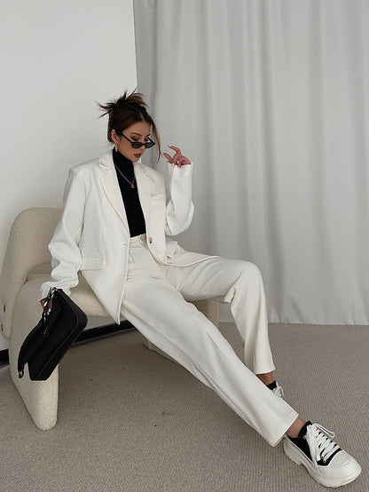 Three-dimensional White Suit Jacket