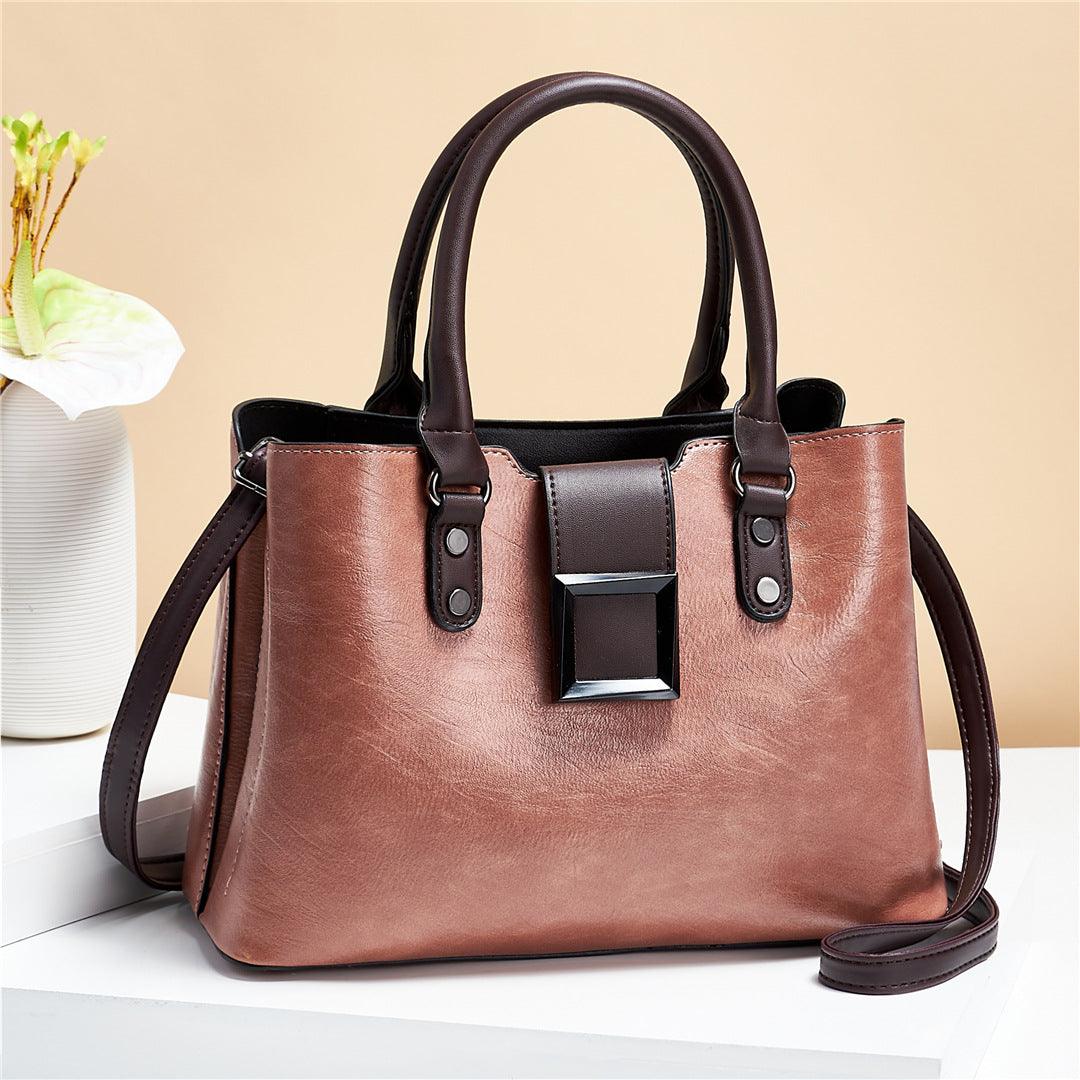 Women Shoulder Bag Big Buckle Handbags