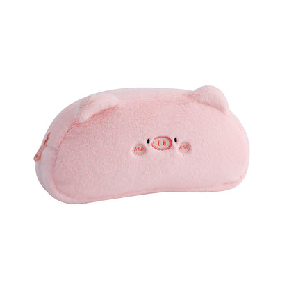 Cartoon Piggy Plush Pen Bag Large Capacity Storage Stationery