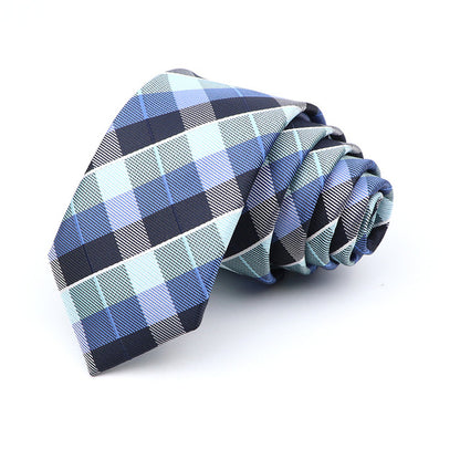 6cm Casual Ties For Men Skinny Tie Fashion Polyester Plaid