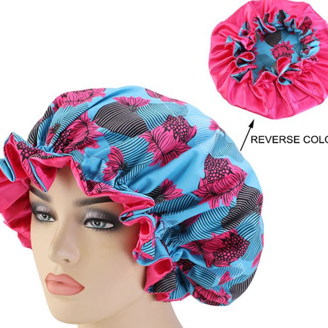 African Pattern Ankara Print Bonnet Women Night Sleep Cap