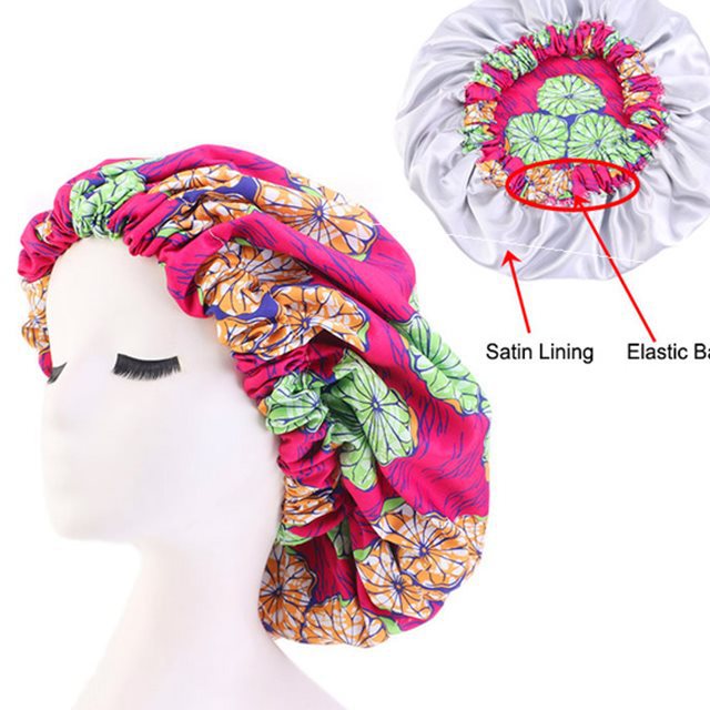 African Pattern Ankara Print Bonnet Women Night Sleep Cap