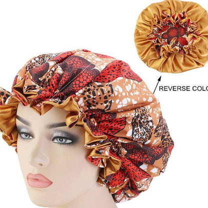 African Pattern Ankara Print Bonnet Women Night Sleep Cap