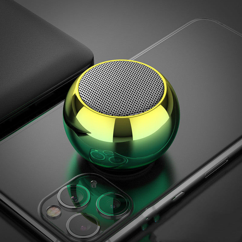 M3 Colorful Wireless Speakers 3D Mini Electroplating Round Steel Cannon Bluetooth Speaker Radio Support U Disk Subwoofer