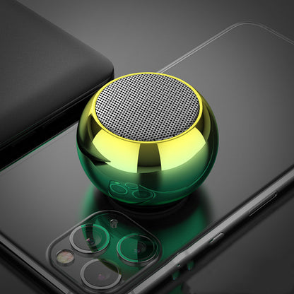 M3 Colorful Wireless Speakers 3D Mini Electroplating Round Steel Cannon Bluetooth Speaker Radio Support U Disk Subwoofer