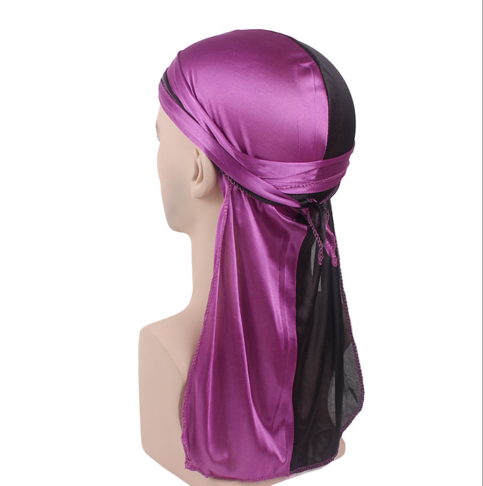 Fashion Double Soft Satin Durag Men's Accessories