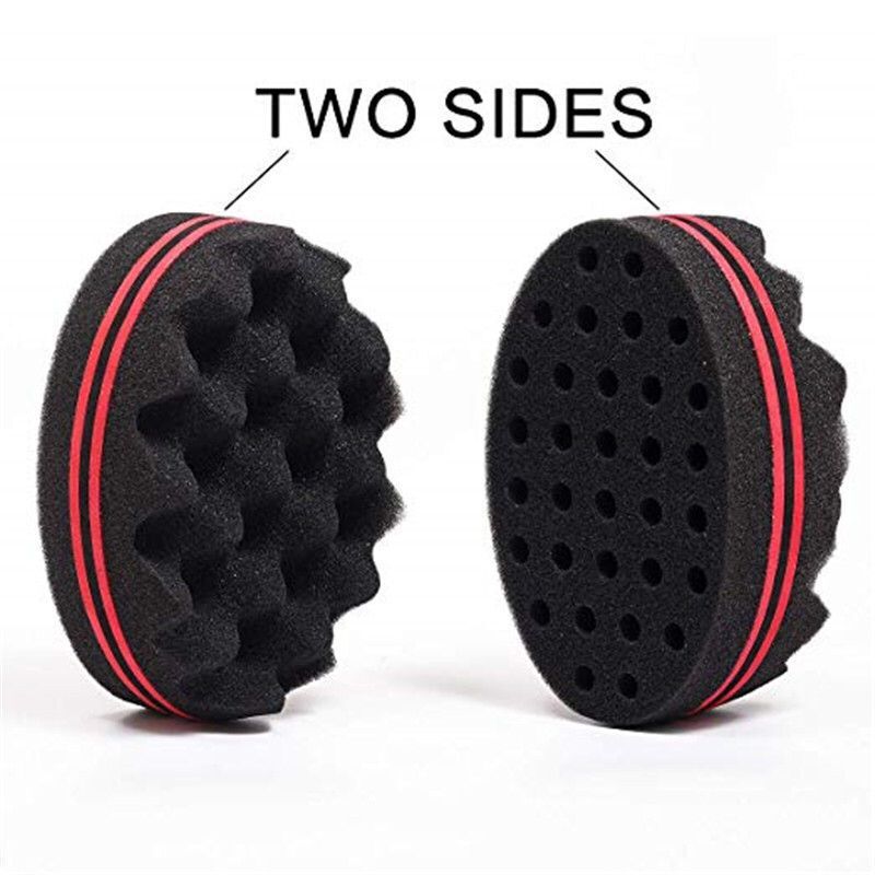 Wave-shaped Sponge Hair Twist Brush Double Sided Multi-Holes Side Braid Hair Twist Curl Wave Styling Tools Braiders