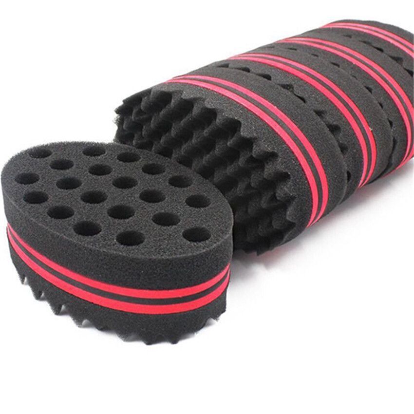 Wave-shaped Sponge Hair Twist Brush Double Sided Multi-Holes Side Braid Hair Twist Curl Wave Styling Tools Braiders