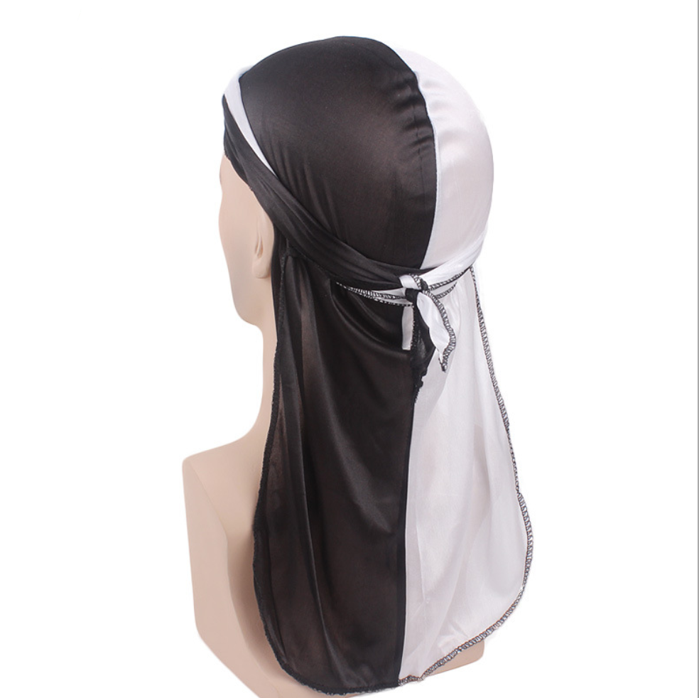 Fashion Double Soft Satin Durag Men's Accessories