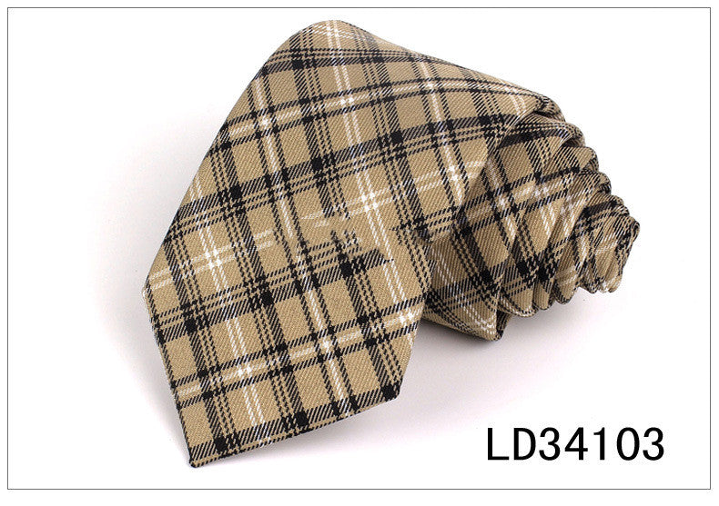 Plaid Series 7cm Mens Suit Accessories