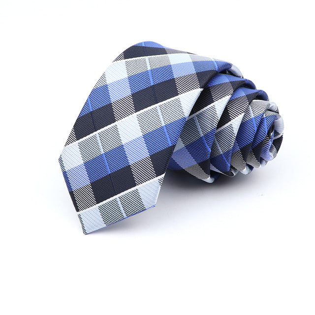 6cm Casual Ties For Men Skinny Tie Fashion Polyester Plaid